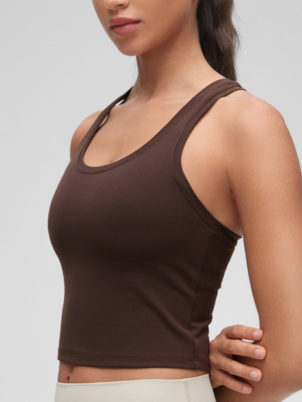Butterluxe Cropped Racerback Tank - Picture 3 of 6